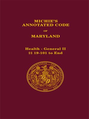 cover image of Michie's Annotated Code of Maryland